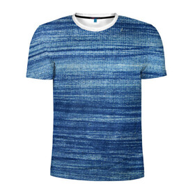 Мужская футболка 3D спортивная с принтом Texture. Denim в Новосибирске, 100% полиэстер с улучшенными характеристиками | приталенный силуэт, круглая горловина, широкие плечи, сужается к линии бедра | background | blue | dark | denim | gradient | ice | jeans | paints | ripples | spot | spots | stripes | texture | white | белый | градиент | джинсы | лед | линии | полосы | пятна | пятно | светлый | синий | текстура | темная | ткань | тьма | фон