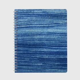 Тетрадь с принтом Texture. Denim в Новосибирске, 100% бумага | 48 листов, плотность листов — 60 г/м2, плотность картонной обложки — 250 г/м2. Листы скреплены сбоку удобной пружинной спиралью. Уголки страниц и обложки скругленные. Цвет линий — светло-серый
 | background | blue | dark | denim | gradient | ice | jeans | paints | ripples | spot | spots | stripes | texture | white | белый | градиент | джинсы | лед | линии | полосы | пятна | пятно | светлый | синий | текстура | темная | ткань | тьма | фон