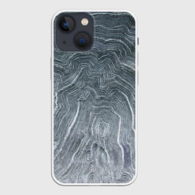 Чехол для iPhone 13 mini с принтом Negative Waves в Новосибирске,  |  | background | chaos | dark | gradient | negative | paints | ripples | spot | spots | texture | wave | waves | white | белый | волны | градиент | лед | линии | полосы | пятна | пятно | светлый | синий | текстура | темная | фон