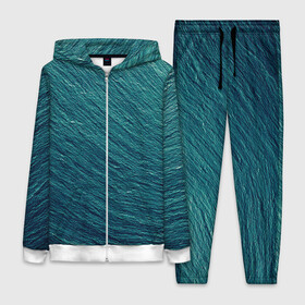 Женский костюм 3D с принтом Endless Sea в Новосибирске,  |  | background | blue | dark | gradient | green | lines | ocean | paints | ripples | sea | spot | spots | stripes | texture | waves | волны | голубая | градиент | зеленый | краски | линии | море | океан | полосы | пятна | пятно | рябь | текстура | т