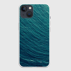 Чехол для iPhone 13 с принтом Endless Sea в Новосибирске,  |  | background | blue | dark | gradient | green | lines | ocean | paints | ripples | sea | spot | spots | stripes | texture | waves | волны | голубая | градиент | зеленый | краски | линии | море | океан | полосы | пятна | пятно | рябь | текстура | т