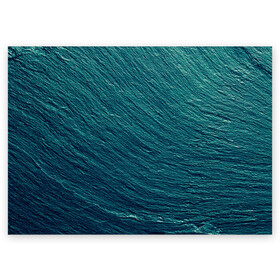 Поздравительная открытка с принтом Endless Sea в Новосибирске, 100% бумага | плотность бумаги 280 г/м2, матовая, на обратной стороне линовка и место для марки
 | background | blue | dark | gradient | green | lines | ocean | paints | ripples | sea | spot | spots | stripes | texture | waves | волны | голубая | градиент | зеленый | краски | линии | море | океан | полосы | пятна | пятно | рябь | текстура | т