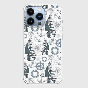 Чехол для iPhone 13 Pro с принтом Морской узор  Nautical Pattern в Новосибирске,  |  | anchor | anchors | lifebuoy | maritime | nautica | sail | sailboat | ship | ships | для моряков | компас | корабли | корабль | морская тематика | морской волк | моряк | парусник | роза ветров | спасательный круг | стороны света