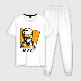 Мужская пижама хлопок с принтом BITCOIN / БИТКОИН / KFC в Новосибирске, 100% хлопок | брюки и футболка прямого кроя, без карманов, на брюках мягкая резинка на поясе и по низу штанин
 | binance | binance com | bitcoin | bittrex com | btc | exmo me | hodl | kfc | trading | банан | банан биржа | бинанс | биткоин | график | криптовалюта биржа | криптотрейдер | криптотрейдинг | кфс. | трейдинг