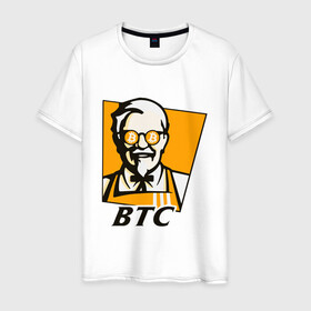 Мужская футболка хлопок с принтом BITCOIN БИТКОИН KFC в Новосибирске, 100% хлопок | прямой крой, круглый вырез горловины, длина до линии бедер, слегка спущенное плечо. | Тематика изображения на принте: binance | binance com | bitcoin | bittrex com | btc | exmo me | hodl | kfc | trading | банан | банан биржа | бинанс | биткоин | график | криптовалюта биржа | криптотрейдер | криптотрейдинг | кфс. | трейдинг