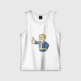 Детская майка хлопок с принтом Vault Boy - 