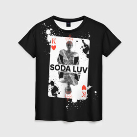 Женская футболка 3D с принтом Репер - SODA LUV в Новосибирске, 100% полиэфир ( синтетическое хлопкоподобное полотно) | прямой крой, круглый вырез горловины, длина до линии бедер | rap | rapper | soda luv | st. petersburg | vladislav terentyuk | владислав терентюк | репер | рэп | рэп исполнитель | санкт петербург