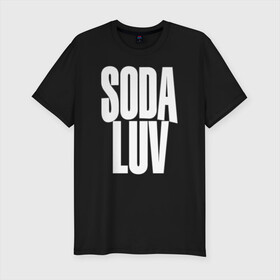 Мужская футболка хлопок Slim с принтом Репер - SODA LUV в Новосибирске, 92% хлопок, 8% лайкра | приталенный силуэт, круглый вырез ворота, длина до линии бедра, короткий рукав | rap | rapper | soda luv | st. petersburg | vladislav terentyuk | владислав терентюк | репер | рэп | рэп исполнитель | санкт петербург