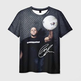 Мужская футболка 3D с принтом Roberto Carlos Подпись в Новосибирске, 100% полиэфир | прямой крой, круглый вырез горловины, длина до линии бедер | r. carlos | roberto carlos | vdzabma | р. карлос | роберто карлос