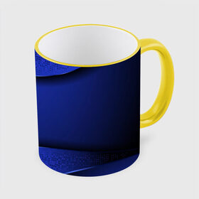 Кружка с принтом 3D BLUE Вечерний синий цвет в Новосибирске, керамика | ёмкость 330 мл | Тематика изображения на принте: 3d | 3д | luxury | versace | vip | абстракция | блеск | блестки | версаче | вип | паттерн | роскошь | соты | текстуры