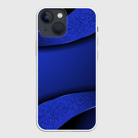 Чехол для iPhone 13 mini с принтом 3D BLUE Вечерний синий цвет в Новосибирске,  |  | 3d | 3д | luxury | versace | vip | абстракция | блеск | блестки | версаче | вип | паттерн | роскошь | соты | текстуры