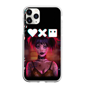 Чехол для iPhone 11 Pro Max матовый с принтом Love, Death and Robots | Lora Glitch (Z) в Новосибирске, Силикон |  | Тематика изображения на принте: death | glitch | lora | love | love death robots | netflix | robots | vedeathrobots | xbot 4000 | глитч | лора | любовь | нетфликс | роботы | сериал | сериалы