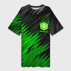 Платье-футболка 3D с принтом Сборная Бразилии в Новосибирске,  |  | brazil | neymar | бразилия | коутиньо | марсело | неймар | роберто карлос | роналдиньо | роналдо | сборная бразилии | спорт | футбол | чемпионат мира