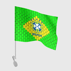 Флаг для автомобиля с принтом Сборная Бразилии в Новосибирске, 100% полиэстер | Размер: 30*21 см | brazil | neymar | бразилия | коутиньо | марсело | неймар | роберто карлос | роналдиньо | роналдо | сборная бразилии | спорт | футбол | чемпионат мира