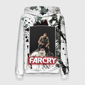 Женская толстовка 3D с принтом FARCRY WOLF в Новосибирске, 100% полиэстер  | двухслойный капюшон со шнурком для регулировки, мягкие манжеты на рукавах и по низу толстовки, спереди карман-кенгуру с мягким внутренним слоем. | far cry | far cry 5 | far cry new dawn | far cry primal | farcry | fc 5 | fc5 | game | new dawn | primal | игры | постапокалипсис | фар край | фар край 5