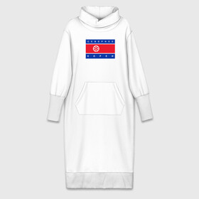 Платье удлиненное хлопок с принтом СЕВЕРНЕЕ КОРЕИ   ЦИТАТА в Новосибирске,  |  | корея | монстрация | протест | северная корея | севернее кореи | снег | флаг | флаг кореи | цитата