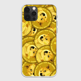 Чехол для iPhone 12 Pro с принтом DOGECOIN / DOGE / ДОГИКОИН в Новосибирске, силикон | область печати: задняя сторона чехла, без боковых панелей | crypto | cryptocurrency | doge | dogecoin | elon mask | pattern. | trading | биржа криптовалют | доги | догикоин | илон маск | криптовалюта | мем | трейдинг | узор