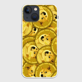 Чехол для iPhone 13 mini с принтом DOGECOIN   DOGE   ДОГИКОИН в Новосибирске,  |  | crypto | cryptocurrency | doge | dogecoin | elon mask | pattern. | trading | биржа криптовалют | доги | догикоин | илон маск | криптовалюта | мем | трейдинг | узор