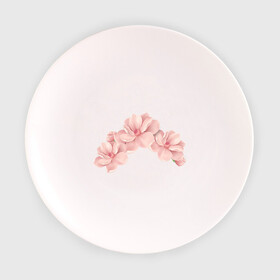 Тарелка 3D с принтом Розовые цветы вишни в Новосибирске, фарфор | диаметр - 210 мм
диаметр для нанесения принта - 120 мм | tegunvteg | арт | вектор | весна | ветка | женственно | нежно | природа | рисунок | сакура | цветение | цветочки | цветущая вишня | цветы
