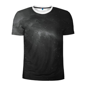Мужская футболка 3D спортивная с принтом Бескрайний космос в Новосибирске, 100% полиэстер с улучшенными характеристиками | приталенный силуэт, круглая горловина, широкие плечи, сужается к линии бедра | Тематика изображения на принте: constellation | dark | endless | light | nebula | open spaces | space | stars | texture | universe | бесконечная | бесконечный | бескрайний | бескрайняя | вселенная | звезды | космос | просторы | свет | созвездие | текстура | туманность | тьма