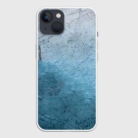 Чехол для iPhone 13 с принтом Blue Glass в Новосибирске,  |  | background | blue | cracks | dark | gradient | ice | lines | ocean | paints | scratches | sea | texture | голубая | градиент | краски | лед | линии | море | океан | полосы | пятна | стекло | текстура | темная | трещины | тьма | фон | цар