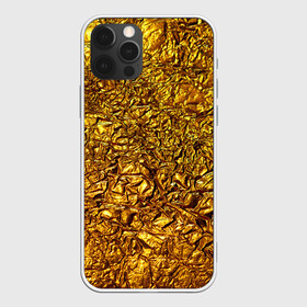 Чехол для iPhone 12 Pro Max с принтом Сусальное золото в Новосибирске, Силикон |  | Тематика изображения на принте: gold | золото | золотой | мятая | сусальное | фольга