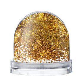 Игрушка Снежный шар с принтом Сусальное золото в Новосибирске, Пластик | Изображение внутри шара печатается на глянцевой фотобумаге с двух сторон | Тематика изображения на принте: gold | золото | золотой | мятая | сусальное | фольга