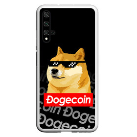 Чехол для Honor 20 с принтом DOGECOIN / DOGE / ДОГИКОИН в Новосибирске, Силикон | Область печати: задняя сторона чехла, без боковых панелей | crypto | cryptocurrency | doge | dogecoin | elon mask | trading | биржа криптовалют | доги | догикоин | илон маск | криптовалюта | мем | трейдинг.