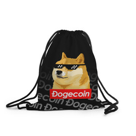 Рюкзак-мешок 3D с принтом DOGECOIN / DOGE / ДОГИКОИН в Новосибирске, 100% полиэстер | плотность ткани — 200 г/м2, размер — 35 х 45 см; лямки — толстые шнурки, застежка на шнуровке, без карманов и подкладки | crypto | cryptocurrency | doge | dogecoin | elon mask | trading | биржа криптовалют | доги | догикоин | илон маск | криптовалюта | мем | трейдинг.