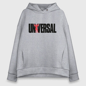 Женское худи Oversize хлопок с принтом ANIMAL UNIVERSAL ЭНИМАЛ в Новосибирске, френч-терри — 70% хлопок, 30% полиэстер. Мягкий теплый начес внутри —100% хлопок | боковые карманы, эластичные манжеты и нижняя кромка, капюшон на магнитной кнопке | animal | animal universal | gym | judo | k1 | m1 | sambo | sport | ufs | workaut | бодибилдинг | воркаут | дзюдо | зал | карате | качалка | кроссфит | м1 | пауэрлифтинг | самбо | спорт | спорт зал | тренажерка | тяжелая атлетика | энимал