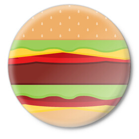 Значок с принтом Бутерброд в Новосибирске,  металл | круглая форма, металлическая застежка в виде булавки | Тематика изображения на принте: background | burger | fast food | food | hamburger | sandwich | texture | будет | бургер | бутерброд | гамбургер | еда | текстура | фастфуд | фон
