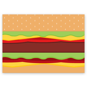 Поздравительная открытка с принтом Бутерброд в Новосибирске, 100% бумага | плотность бумаги 280 г/м2, матовая, на обратной стороне линовка и место для марки
 | background | burger | fast food | food | hamburger | sandwich | texture | будет | бургер | бутерброд | гамбургер | еда | текстура | фастфуд | фон