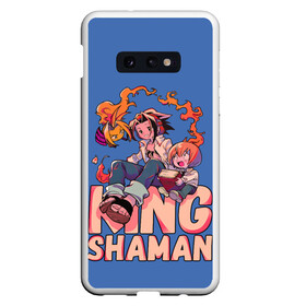 Чехол для Samsung S10E с принтом King Shaman в Новосибирске, Силикон | Область печати: задняя сторона чехла, без боковых панелей | anna | asakura | asakura anna | asakura hao | asakura yoh | hao | ren | shaman | shaman king | soulб | yoh | аниме | анна | дух | духи | йо | рен | хао | шаман | шаман кинг | шаманы