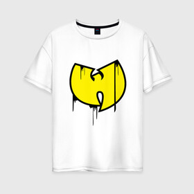Женская футболка хлопок Oversize с принтом Wu-Tang - Shaolin в Новосибирске, 100% хлопок | свободный крой, круглый ворот, спущенный рукав, длина до линии бедер
 | black | hiphop | method man | music | new york | nyc | odb | old school | rap | rza | wu tang clan | wutang | ву тэнг | граффити | микрофон | музыка | нью йорк | рэп | рэпер | хипхоп