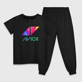 Детская пижама хлопок с принтом AVICII RAINBOW в Новосибирске, 100% хлопок |  брюки и футболка прямого кроя, без карманов, на брюках мягкая резинка на поясе и по низу штанин
 | Тематика изображения на принте: avicii | beatport | club | dj | edm | electro | eq | house | levels | music | production | radio | techno | top | trance | ависи | авичи | дискотека | звезда | клуб | музыка | музыкант | продюссер | радио | фестиваль | швеция | эквалайзер