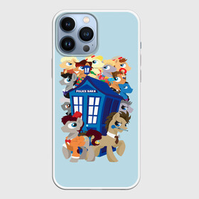 Чехол для iPhone 13 Pro Max с принтом My little pony x Doctor Who в Новосибирске,  |  | my little pony | весёлая пинки пай | добрая флаттершайн | доктор кто | дружба это чудо | единорог | единороги | май литл пони | мульт | мультфильм | радуга дэш | селестия | спайк | сумеречная искорка