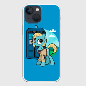 Чехол для iPhone 13 mini с принтом Пони х Доктор Кто в Новосибирске,  |  | my little pony | весёлая пинки пай | добрая флаттершайн | дружба это чудо | единорог | единороги | май литл пони | мульт | мультфильм | радуга дэш | селестия | спайк | сумеречная искорка | честная эплджек