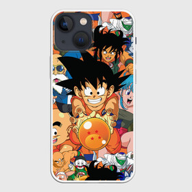 Чехол для iPhone 13 mini с принтом Dragon Ball (главные герои) в Новосибирске,  |  | Тематика изображения на принте: anime | dragon ball | dragon ball z | goku | аниме | драконий жемчуг | жемчуг дракона | манга | сайян | сон гоку