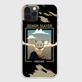 Чехол для iPhone 12 Pro с принтом DEMON SLAYER INOSUKE в Новосибирске, силикон | область печати: задняя сторона чехла, без боковых панелей | demon slayer | kamado | kimetsu no yaiba | nezuko | tanjiro | аниме | гию томиока | зеницу агацума | иноске хашибира | камадо | клинок | корзинная девочка | манга | музан кибуцуджи | незуко | рассекающий демонов | танджиро