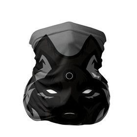 Бандана-труба 3D с принтом Демон волк в Новосибирске, 100% полиэстер, ткань с особыми свойствами — Activecool | плотность 150‒180 г/м2; хорошо тянется, но сохраняет форму | Тематика изображения на принте: волк | зверь | серый | тьма | хищник | чёрный
