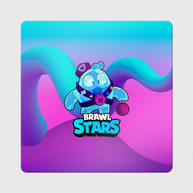 Магнит виниловый Квадрат с принтом Сквик Squeak Brawl Stars в Новосибирске, полимерный материал с магнитным слоем | размер 9*9 см, закругленные углы | bele | belle | brawl | brawl stars | brawlstars | brawl_stars | squeak | белле | белль | бель | бравл | бравлстарс | писк | сквик