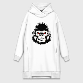 Платье-худи хлопок с принтом Bad Monkey в Новосибирске,  |  | animal | beast | gorilla | monkey | горилла | животные | зверь | конг | обезьяна | природа | хищник