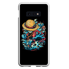 Чехол для Samsung S10E с принтом One Piece. Retro Style в Новосибирске, Силикон | Область печати: задняя сторона чехла, без боковых панелей | Тематика изображения на принте: d | one | piece | белоус | боа | брук | ван | гарп | гоинг | д | дозор | зоро | кид | ло | луффи | мерри | михоук | монки | нами | пис | робин | ророноа | сабо | санджи | санни | саузенд | соломенная | тич | трафальгар