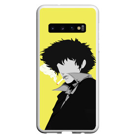 Чехол для Samsung Galaxy S10 с принтом Cowboy Bebop. Спайк Шпигель в Новосибирске, Силикон | Область печати: задняя сторона чехла, без боковых панелей | Тематика изображения на принте: anime | cowboy bebop | manga | spike spiegel | аниме | бибоп | ковбой | ковбой бибоп | космический | космос | манга | ретро аниме | спайк шпигель