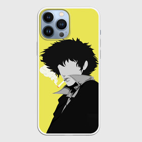 Чехол для iPhone 13 Pro Max с принтом Cowboy Bebop. Спайк Шпигель в Новосибирске,  |  | Тематика изображения на принте: anime | cowboy bebop | manga | spike spiegel | аниме | бибоп | ковбой | ковбой бибоп | космический | космос | манга | ретро аниме | спайк шпигель