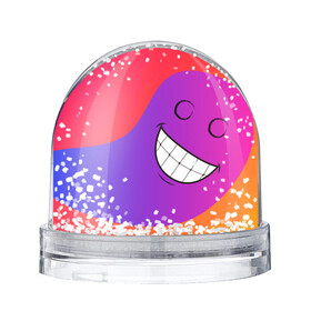 Игрушка Снежный шар с принтом Градиент призрак в Новосибирске, Пластик | Изображение внутри шара печатается на глянцевой фотобумаге с двух сторон | градиент | краски | красный | лицо | призрак | улыбка | фиолетовый
