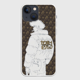 Чехол для iPhone 13 mini с принтом Cowboy Bebop fashion в Новосибирске,  |  | Тематика изображения на принте: anime | cowboy bebop | louis vuitton | lv | manga | spike spiegel | аниме | бибоп | ковбой | ковбой бибоп | космический | космос | луи виттон | манга | ретро аниме | спайк шпигель