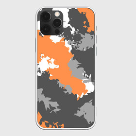 Чехол для iPhone 12 Pro Max с принтом Камуфляж (огненный) в Новосибирске, Силикон |  | камуфляж | милитари | огненный | огонь | оранжевый