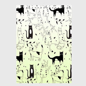 Скетчбук (блокнот) с принтом узор простые рисунки котов в Новосибирске, 100% бумага
 | 48 листов, плотность листов — 100 г/м2, плотность картонной обложки — 250 г/м2. Листы скреплены сверху удобной пружинной спиралью | Тематика изображения на принте: ветеринару | градиент | коты | котята | кошатнику | кошки | любителю кошек | мило | минимализм | мяу | примитив | рисованные котики | рисунок