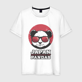 Мужская футболка хлопок с принтом Japan Kingdom of Pandas в Новосибирске, 100% хлопок | прямой крой, круглый вырез горловины, длина до линии бедер, слегка спущенное плечо. | art | japanese | panda | retro look | style | vintage look | арт | винтаж | винтажный стиль | кингдом | королевство | королевство панд | крутая панда в очках | панда | пандочка | ретро стиль | рисунок панды | япония | 